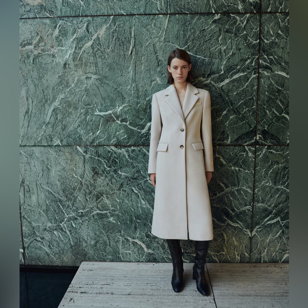 NWT MANGO Wool Overcoat